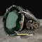 Lion Claw Handmade 925 Sterling Silver Green Emerald Vintage Mens Ring silverbazaaristanbul 