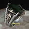 Lion Claw Handmade 925 Sterling Silver Green Emerald Vintage Mens Ring silverbazaaristanbul 