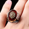 Lion Head Red Agate and Ruby Stone 925 Sterling Silver Mens Ring silverbazaaristanbul 