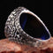 Lux 925 Sterling Silver Blue Sapphire Stone Mens Solid Ring silverbazaaristanbul 