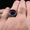 Lux 925 Sterling Silver Blue Sapphire Stone Mens Solid Ring silverbazaaristanbul 