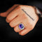Lux Purple Stone Jewelry Handmade 925 Sterling Silver Mens Ring silverbazaaristanbul 