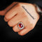 Lux Ruby Stone Jewelry Handmade 925 Sterling Silver Mens Ring silverbazaaristanbul 
