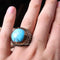 Lux Turquoise Stone Jewelry 925 Sterling Silver Mens Ring silverbazaaristanbul 