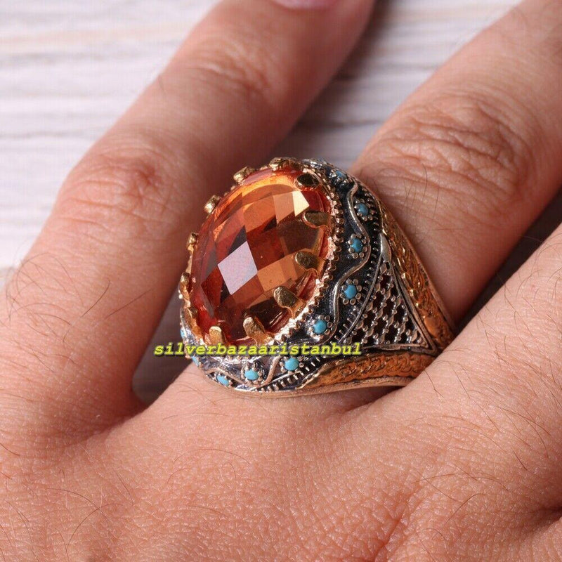 Matt Polish Hand Crafted Stone Ring – Abdesignsjewellery