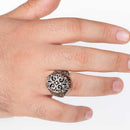 Luxury Engraved 925 Sterling Silver No Stone Mens Ring silverbazaaristanbul 