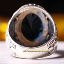 Luxury Fresh Blue Sapphire Stone Nice 925 Sterling Silver Mens Ring silverbazaaristanbul 