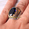 Luxury Fresh Blue Sapphire Stone Nice 925 Sterling Silver Mens Ring silverbazaaristanbul 