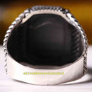 Luxury Jewelry Handmade Flat Onyx 925 Sterling Mens Ring silverbazaaristanbul 