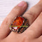 Luxury Natural Orange Amber Stone 925 Sterling Silver Mens Ring silverbazaaristanbul 