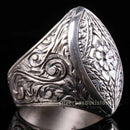 Luxury Special Pencil Work 925 Sterling Silver No Stone Mens Ring silverbazaaristanbul 