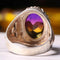 Luxury Tourmaline Stone 925 Sterling Silver Mens Ring silverbazaaristanbul 