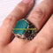 Mens Original Green Agate Stone Handmade 925 Sterling Silver Ring silverbazaaristanbul 