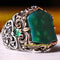 Mens Original Green Agate Stone Handmade 925 Sterling Silver Ring silverbazaaristanbul 