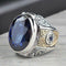 Most Popular 925 Sterling Silver Sapphire Stone Mens Ring silverbazaaristanbul 