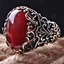 Copy of 925 Sterling Eagle Sapphire and Onyx Stone Mens Ring silverbazaaristanbul 