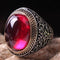 Most Selling Ruby Stone 925 Sterling Silver Elegant Mens Ring silverbazaaristanbul 