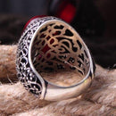 Most Selling Ruby Stone 925 Sterling Silver Elegant Mens Ring silverbazaaristanbul 