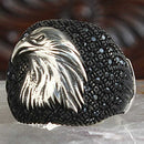Multi Black Onyx Stone Eagle Style 925 Sterling Silver Mens Ring silverbazaaristanbul 