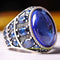 Multi Blue Sapphire Stones Handmade 925 Sterling Silver Mens Ring silverbazaaristanbul 