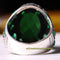 Multi Green Emerald Stones Handmade 925 Sterling Silver Mens Ring silverbazaaristanbul 