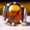 Natural Baltic Amber Luxury 925 Sterling Silver Mens Ring silverbazaaristanbul 