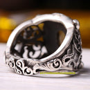 Natural Citrine Stone Turkish Handmade 925 Sterling Silver Mens Ring silverbazaaristanbul 