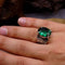 Natural Emerald Excellent Cut 925 Sterling Silver Handmade Mens Ring silverbazaaristanbul 