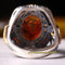 Natural Fossil Amber and Citrine Stone 925 Sterling Silver Mens Ring silverbazaaristanbul 