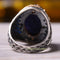 Natural Sapphire Stone 925 Sterling Silver Mens Ring silverbazaaristanbul 