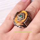 Copy of 925 Sterling Eagle Sapphire and Onyx Stone Mens Ring silverbazaaristanbul 