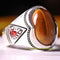 Natural Tigers Eye and Ruby Stone 925 Sterling Silver Mens Ring silverbazaaristanbul 