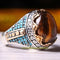 Natural Tigers Eye and Turquoise 925 Sterling Silver Mens Ring silverbazaaristanbul 