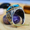 New Aquamarine Stone 925 Sterling Silver Handmade Ring for Men silverbazaaristanbul 
