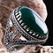 New Emerald Stone Ottoman Tughra 925 Sterling Silver Men Ring silverbazaaristanbul 