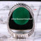 New Emerald Stone Ottoman Tughra 925 Sterling Silver Men Ring silverbazaaristanbul 