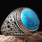 Nice Turquoise Stone Jewelry 925 Sterling Silver Mens Ring silverbazaaristanbul 