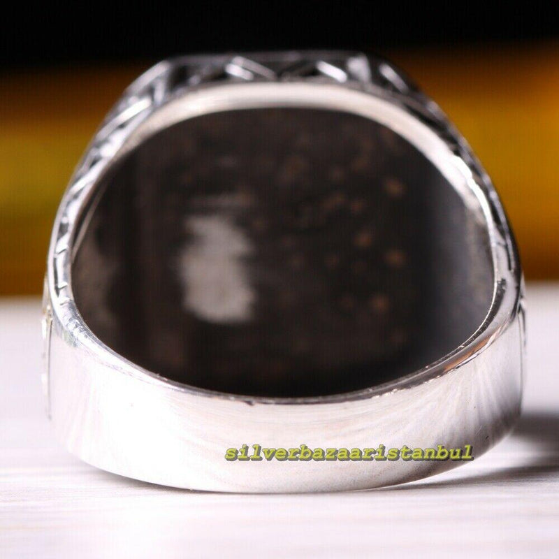 No Stone Turkish Handmade 925 Sterling Silver Best Mens Ring silverbazaaristanbul 