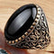 Noble Black Onyx 925 Sterling Silver Mens Ring silverbazaaristanbul 