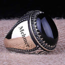 Onyx Stone Customizable 925 Sterling Silver Mens Ring silverbazaaristanbul 