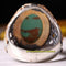Original 925 Sterling Silver Natural Shape Turquoise Stone Mens Ring silverbazaaristanbul 