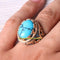 Original 925 Sterling Silver Natural Turquoise Stone Mens Ring silverbazaaristanbul 