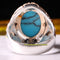 Original 925 Sterling Silver Natural Turquoise Stone Mens Ring silverbazaaristanbul 