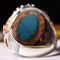 Original 925 Sterling Silver Winding Shape Turquoise Stone Mens Ring silverbazaaristanbul 