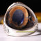 Original Faceted Blue Sapphire Stone Mens Ring silverbazaaristanbul 