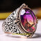 Original Multi Color Tourmaline Stone 925 Sterling Silver Mens Ring silverbazaaristanbul 