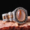 Original Yemeni Agate Aqeeq Stone 925 Sterling Silver Mens Ring silverbazaaristanbul 