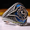 Ottoman 925 Sterling Silver Blue Sapphire Mens Ring silverbazaaristanbul 