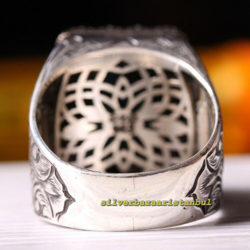 Ottoman Turquoise Stone New 925 Sterling Silver Mens Ring silverbazaaristanbul 