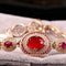 Oval Ruby Stone Luxury 925 Sterling Silver Red Women Bracelet silverbazaaristanbul 